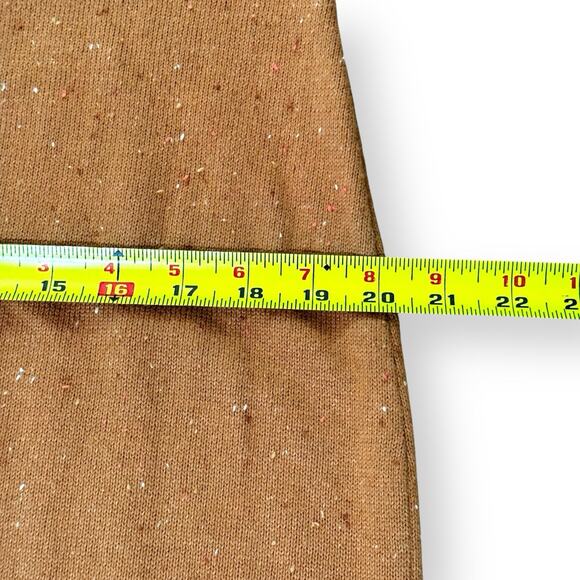 NWT Talbots Zip Collar Sweater Dress Tweed Tan Womens Petite Small SP Cotton - Picture 12 of 13